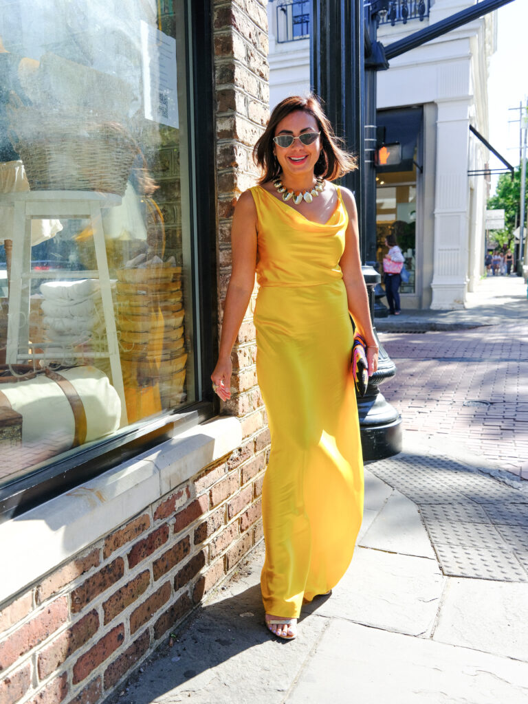 girl in bright yellow sundress - color therapy